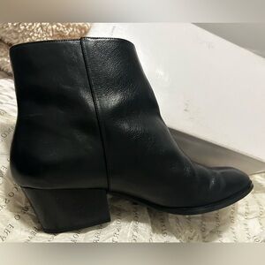 LEATHER FRANCO SARTO BLACK, WORN ONCE 6 1/2 BOOTS